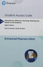 Methods for Effective Teaching : Meeting the Needs of All Students -- Enhanced Pearson EText -- Enhanced Pearson EText Enhanced Pearson eText -- Access Card 8th