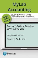 MyLab Accounting with Pearson EText -- Access Card -- for Pearson's Federal Taxation 2019 Individuals 