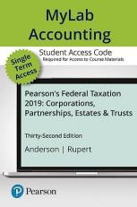 MyAccountingLab with Pearson EText -- Access Card -- Pearson's Federal Taxation 2019 Corporations, Partnerships, Estates and Trusts 
