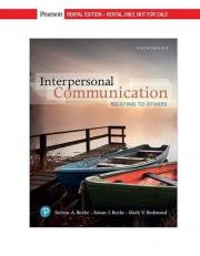 Interpersonal Communication: Relating to Others -- Print Edition 9th