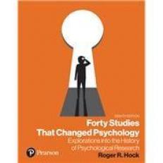 Forty Studies that Changed Psychology 8th