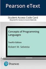 Pearson EText for Concepts of Programming Languages -- Access Code Card 12th
