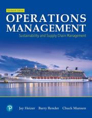 Operations Management: Sustainability and Supply Chain Management 13th