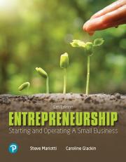 Entrepreneurship: Starting and Operating a Small Business 5th