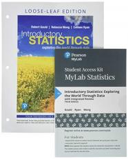 Introductory Statistics, Loose-Leaf Edition Plus Mylab Statistics -- Access Card Package 3rd