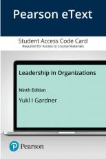 Pearson eText Leadership in Organizations -- Instant Access (Pearson+) 9th