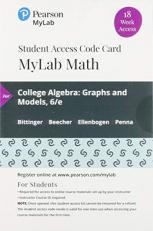 MyLab Math with Pearson eText -- Access Card -- for College Algebra : Graphs and Models (18-Weeks)
