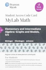 MyLab Math with Pearson EText -- 18 Week Standalone Access Card -- for Elementary and Intermediate Algebra : Graphs and Models