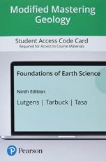 Modified Mastering Geology with Pearson EText -- Access Card -- for Foundations of Earth Science - 18 Months