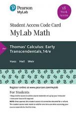 MyLab Math with Pearson EText -- 18 Week Standalone Access Card -- for Thomas' Calculus : Early Transcendentals