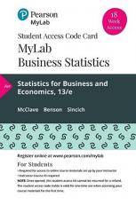 MyLab Math with Pearson EText -- 18 Week Standalone Access Card -- for Statistics for Business and Economics