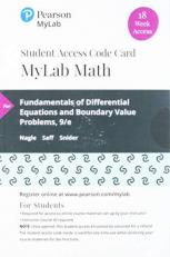 MyLab Math with Pearson EText -- 18 Week Standalone Access Card -- for Fundamentals of Differential Equations and Boundary Value Problems