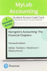 Mylab Accounting with Pearson Etext -- Access Card -- for Horngren's Accounting, the Financial Chapters 13th