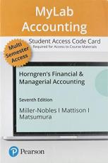 Mylab Accounting with Pearson Etext -- Access Card -- for Horngren's Financial & Managerial Accounting 7th