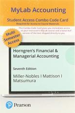 MyLab Accounting with Pearson EText -- Combo Access Card -- for Horngren's Financial and Managerial Accounting 7th
