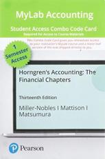 MyLab Accounting with Pearson EText -- Combo Access Card -- for Horngren's Accounting, the Financial Chapters 13th