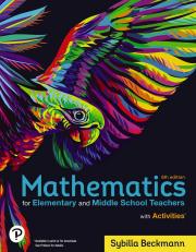 Mathematics For Elementary And Middle School Teachers With Activities 6th