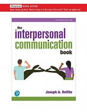 The Interpersonal Communication Book 