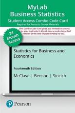 MyLab Statistics with Pearson EText -- Combo Access Card -- for Statistics for Business and Economics--18 Weeks and 9780137335312 Should Be Mylab Statistics with Pearson EText -- Combo Access Card -- for Statistics for Business and Economics--24 Months