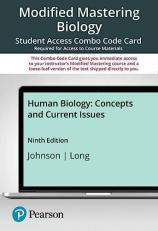 Modified Mastering Biology with Pearson EText -- Combo Access Card -- for Human Biology : Concepts and Current Issues - 18 Months