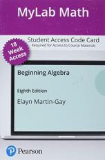 Beginning Algebra - MyLabMath (18 Weeks) with Pearson eText