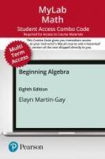 Beginning Algebra - MyLabMath Combo Card with Pearson eText 8th