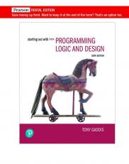 Starting Out With Programming Logic And Design (subscription) 6th