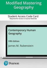 Modified Mastering Geography with Pearson EText--Access Card--For Contemporary Human Geography 5th