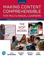 Making Content Comprehensible for Multilingual Learners : The SIOP® Model 6th