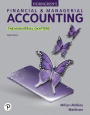 Horngren's Financial & Managerial Accounting, The Managerial Chapters 8th