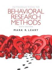 Introduction to Behavioral Research Methods 6th