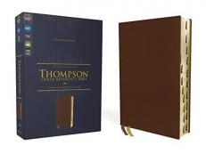 NIV Thompson Chain-Reference Bible, Red Letter, Thumb Indexed, Art Gilded Edges, Comfort Print [Brown] 