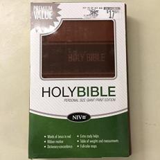NIV Personal Size Giant Print Holy Bible (Text/Brown Italian Duo-Tone) 