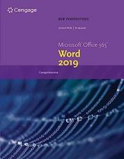 New Perspectives MicrosoftOffice 365 and Word 2019 Comprehensive 