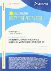 MindTapV2.0 for Anderson/Sweeney/Williams/Camm/Cochran's Modern Business Statistics with Microsoft Excel, 1 term Printed Access Card