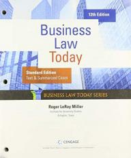 Bundle: Business Law Today, Standard: Text and Summarized Cases, Loose-Leaf Version, 12th + MindTap, 2 Terms Printed Access Card