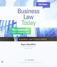 Bundle: Business Law Today, the Essentials: Text and Summarized Cases, Loose-Leaf Version, 12th + MindTap, 1 Term Printed Access Card
