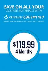 Cengage Unlimited, 1 Term (4 Months) Printed Access Card