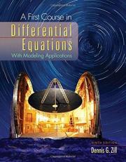 A First Course in Differential Equations : With Modeling Applications