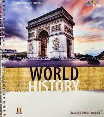 HMH Social Studies: World History: Teacher Guide Volume 1 2018 