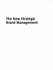 NEW STRATEGIC BRAND MANAGEMENT: ADVANCED INSIGHTS AND STRATEGIC THINKIN 5th