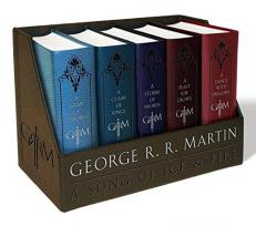 George R. R. Martin's a Game of Thrones Leather-Cloth Boxed Set (Song of Ice and Fire Series) : A Game of Thrones, a Clash of Kings, a Storm of Swords, a Feast for Crows, and a Dance with Dragons 