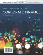 Fundamentals of Corporate Finance 4th