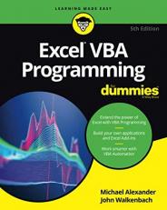 Excel VBA Programming for Dummies 5th