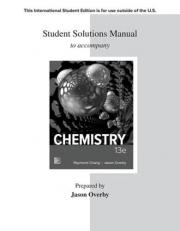 STUDENT SOLUTIONS MANUAL FOR CHEMISTRY 13E