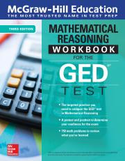 Mcgraw-hill Education Mathematical Reasoning Workbook For The Ged Test, 3rd