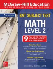 Mcgraw-hill Education Sat Subject Test Math Level 2, Fifth Edition