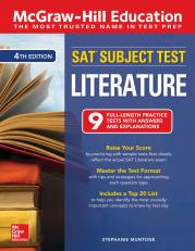 Mcgraw-hill Education Sat Subject Test Literature, Fourth Edition