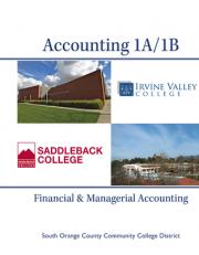 Accounting 1A/1B Financial & Managerial Acct 