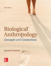 Biological Anthropology:  Concepts and Connections 3rd